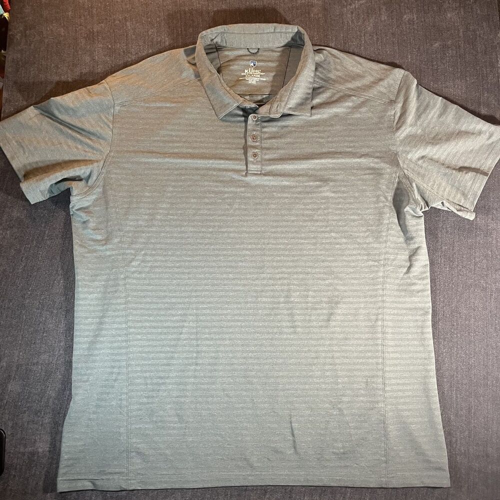 Kuhl Polo Shirt Men’s XXL Blue AirKuhl Performance Stretch Lightweight Outdoor